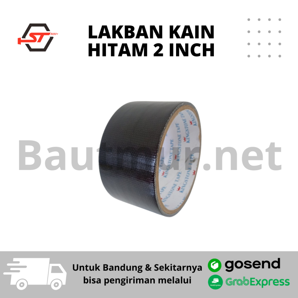 

KINGSTONE TAPE Lakban Kain Hitam 2 inch - Cloth Tape 46 mm x 5 meter - Isolasi Kain Hitam 2 inch