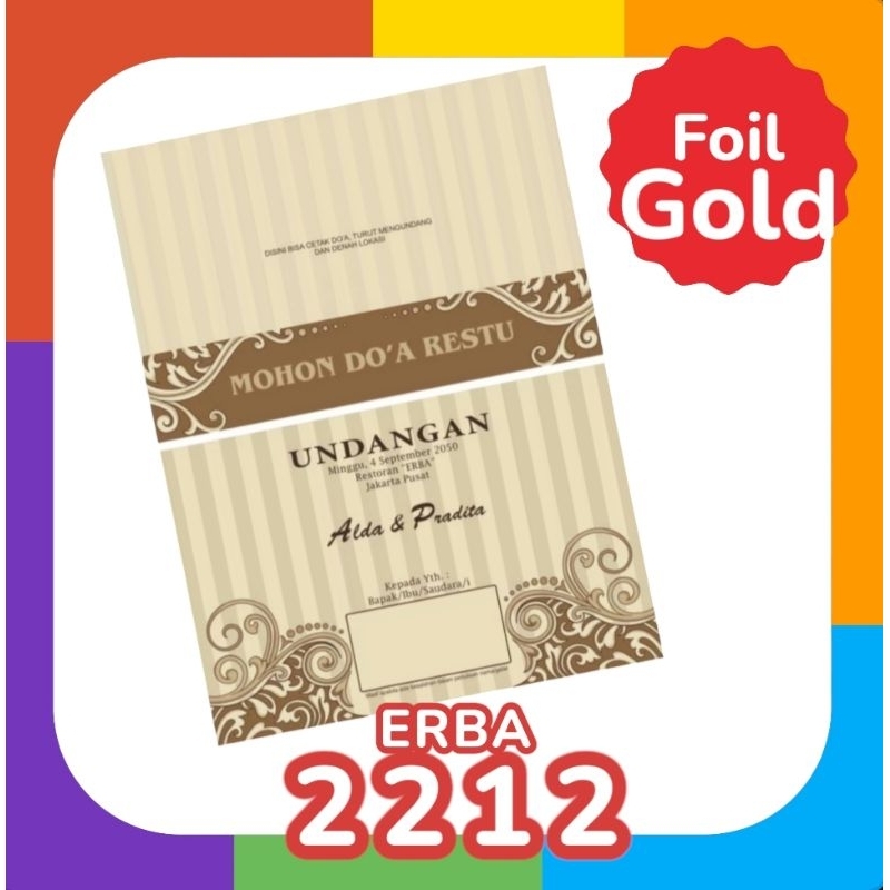 ERBA 2212 Era Baru Blangko Undangan Nikah Pernikahan