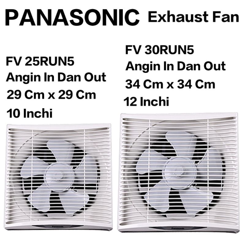 Exhaust Fan Dinding Panasonic 10 Inchi Dan 12 Inchi FV 25RUN5/FV 30RUN5