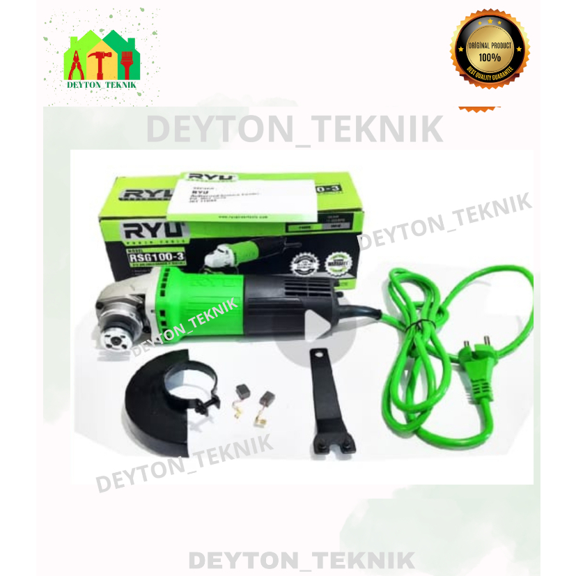 RYU Gerindra tangan 4 RSG100-3 / Angle Grinder 4" RSG100-3 / Gerindra Ryu RSG 100-3 / Mesin Gerindra