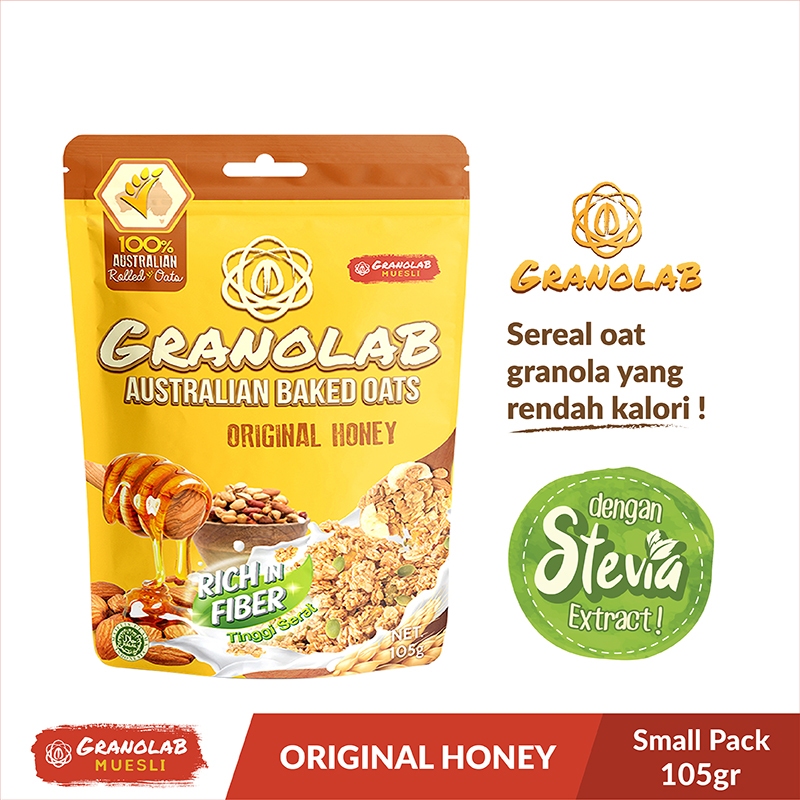 

Granolab - Sereal Granola Original Honey 105 gr - Sarapan Sehat