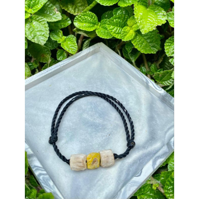 GELANG DLINGO BENGLE TALI HITAM SILVER