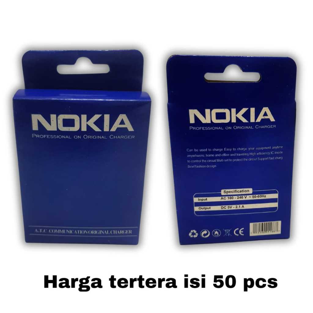 Packing dus Charger Nokia biru per 50pcs