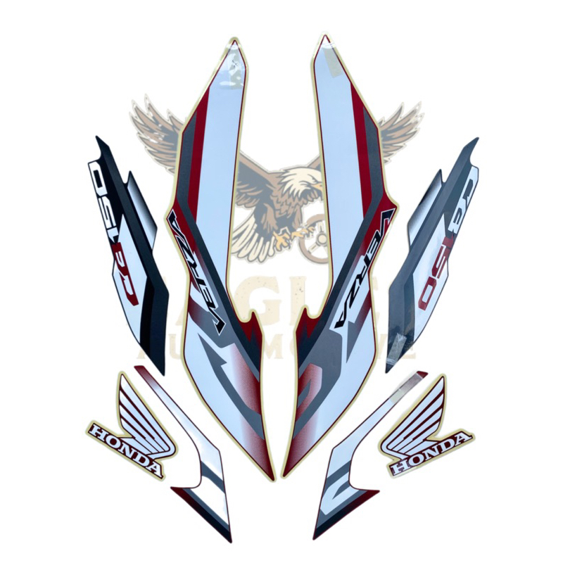Sticker striping motor cb150 verza 2021 2022 hitam merah