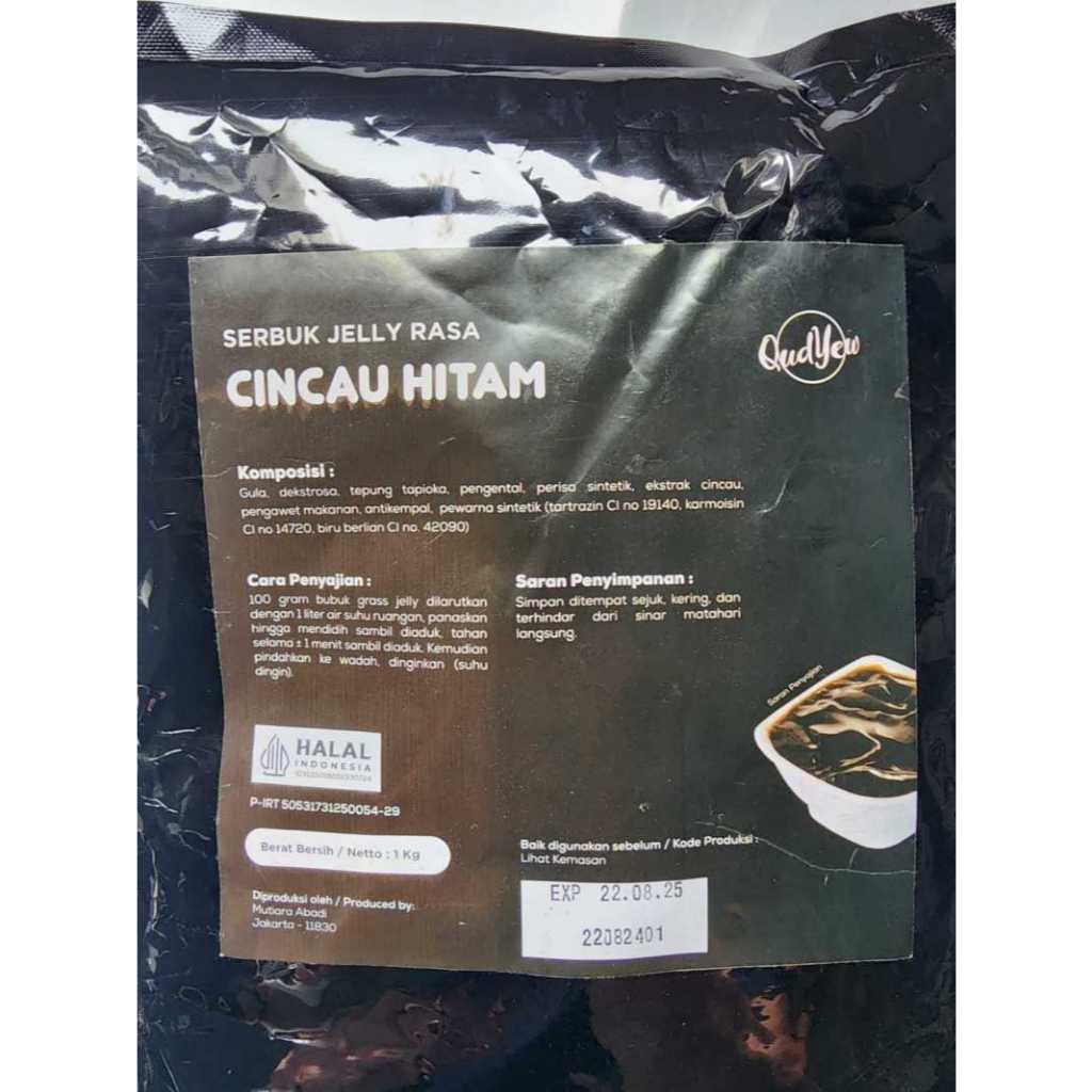 

Qudyew Grass Jelly Powder 1kg Topping Cincau Pudding (IMPORT) Premium