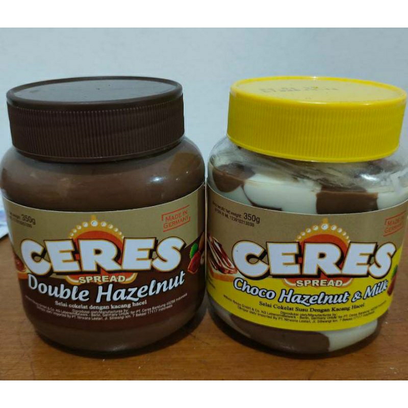 

Ceres Spread Choco Hazelnut & Milk || Ceres Spread Double Hazelnut || Selai Coklat Ceres || Selai Coklat Merk Ceres || Selai Roti || Ceres