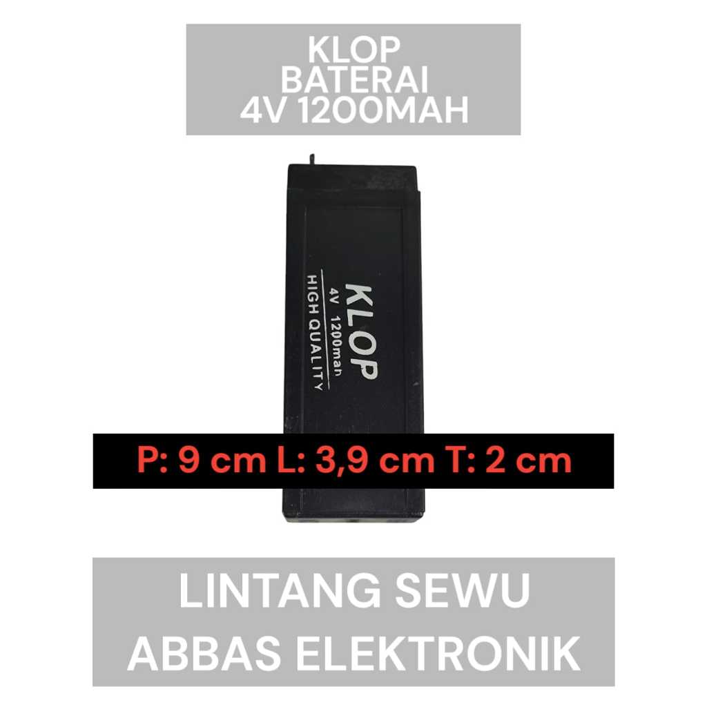 BATU 4V 1200MAH AKI BATERAI LAMPU EMERGENCY DARURAT BATERAI AUDIO PORTABLE 4 VOLT 1200 MAH