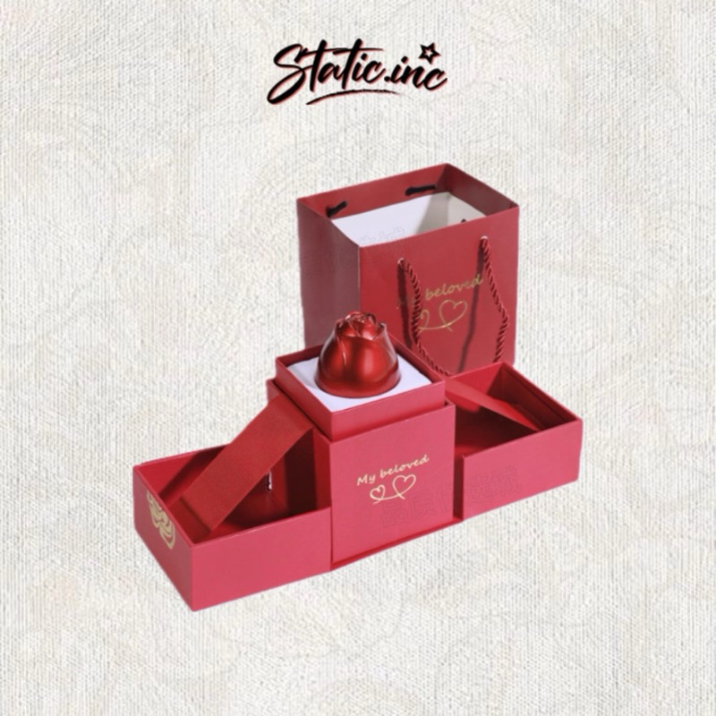 

READY STOCK | KOTAK CINCIN MAWAR POP UP PERHIASAN UNIK UNTUK HADIAH VALENTINE PASANGAN PROMISE RING