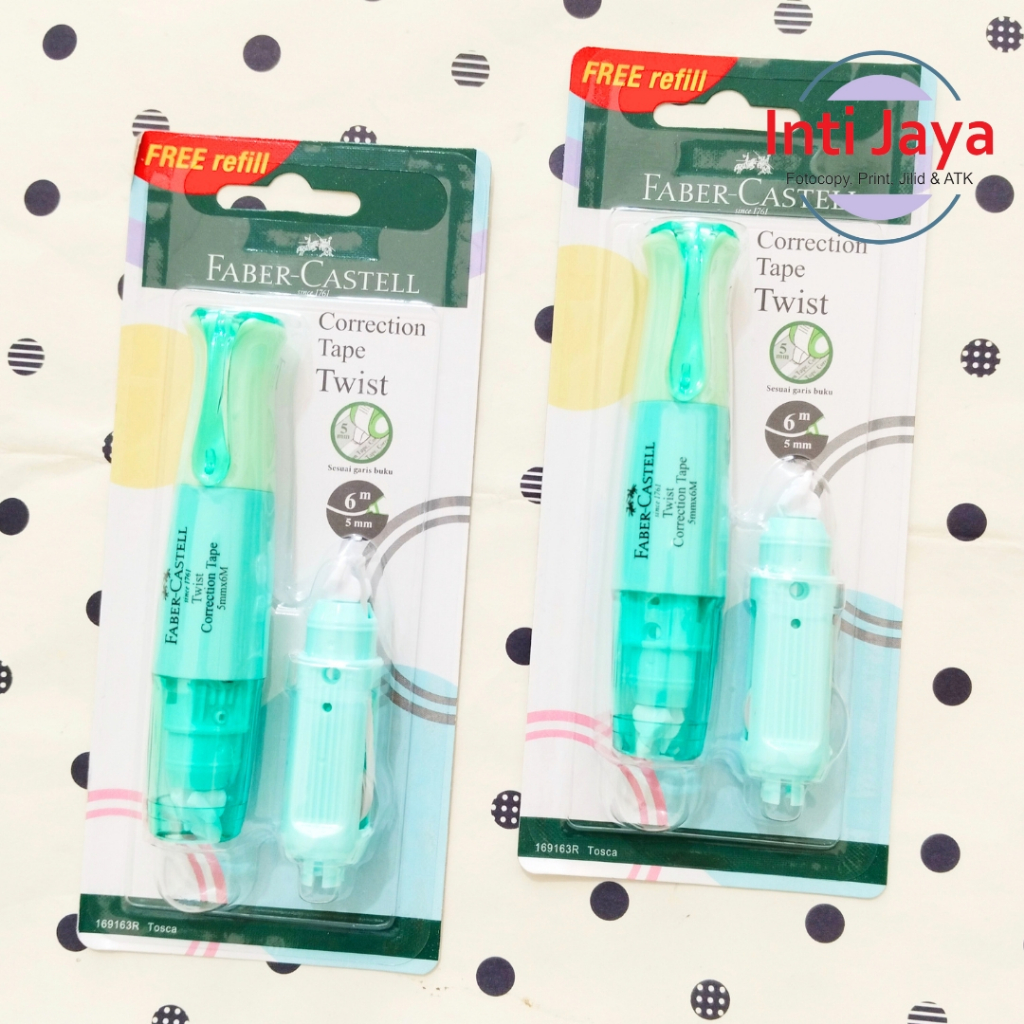 

Correction Tape/ Tipp Ex Kertas Roll Faber Castell Twist Tosca + 1 Refill