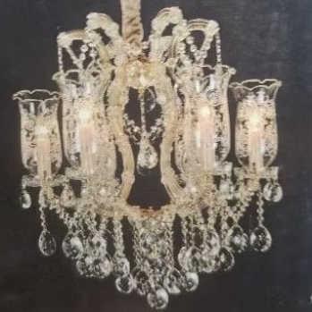 Lampu gantung lilin ceko semprong 6 lampu