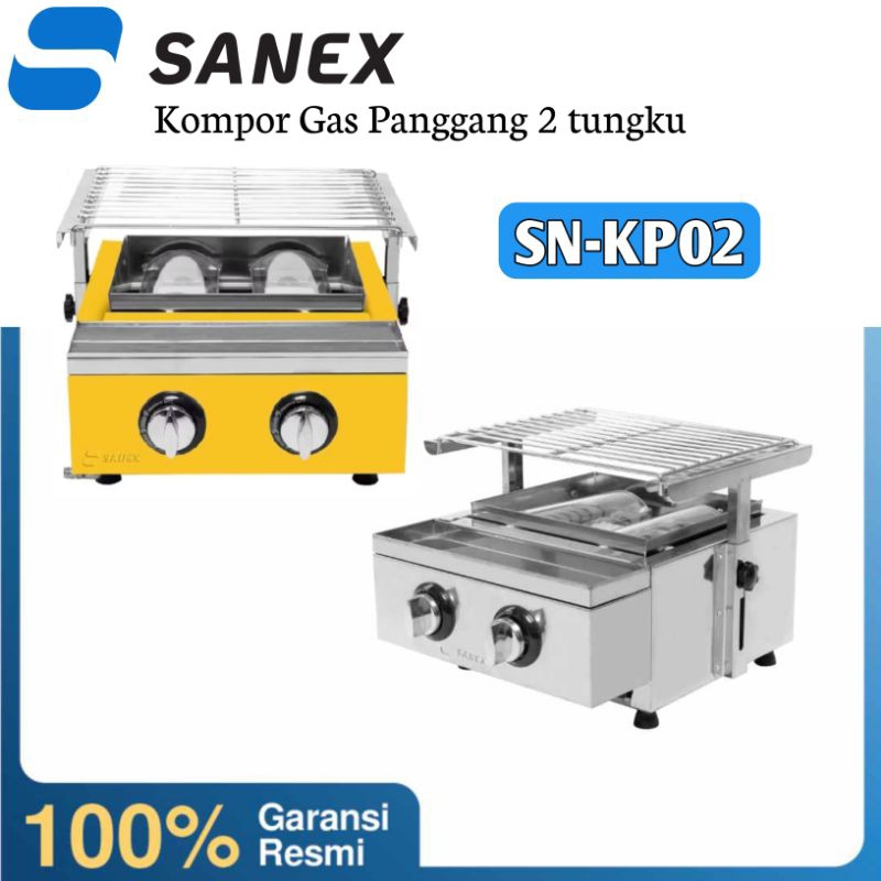Kompor gas panggang SANEX SN-KP02 kompor gas pemanggang 2 tungku/kompor panggang sosis/kompor pemang
