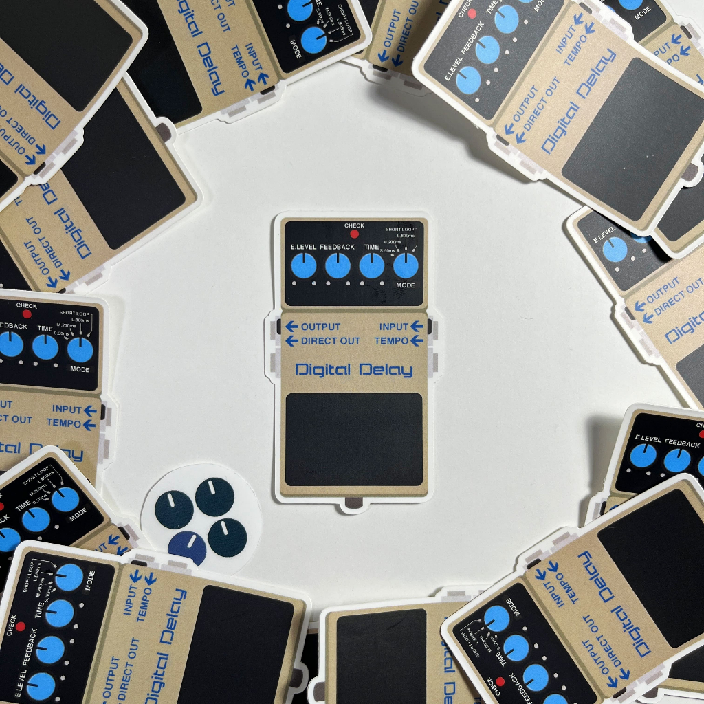 

PDLR - STICKER VINYL - BOSS DIGITAL DELAY - Edisi Pedal Gitar / Bass