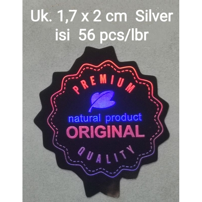 

Stiker hologram Premium Natural Produk Original