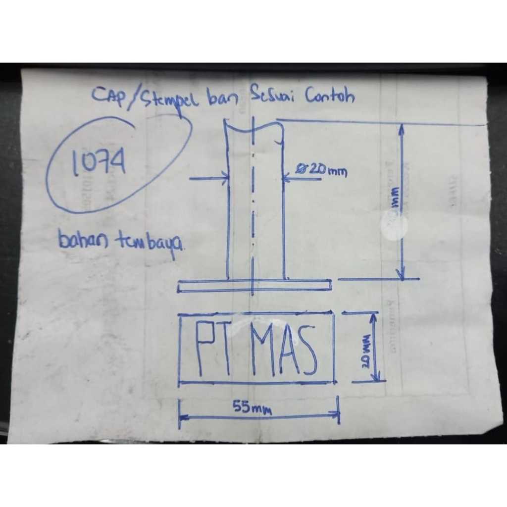 

Cap Stempel Ban PT MAS Plat Kuningan Tembaga
