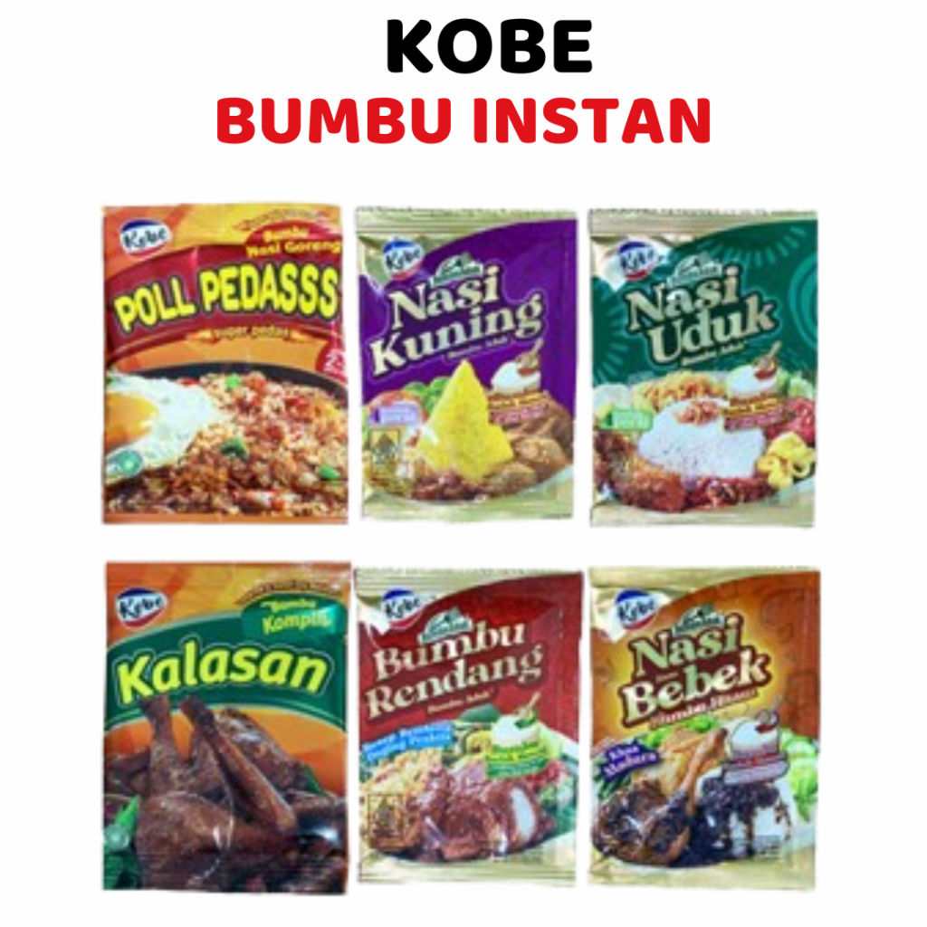 

Kobe Bumbu Aduk Nasi Instan Uduk Kuning Rendang Bebek Ayam Kalasan Nasi Goreng Pedas