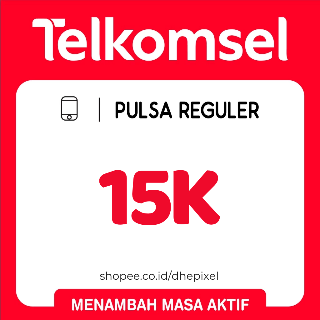 Pulsa TELKOMSEL Simpati Elektrik Reguler Murah 15 RB  Menambah Masa Aktif Proses Cepat 5 Menit PULSA
