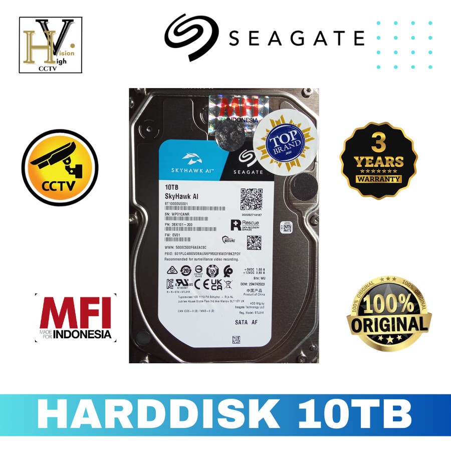 HARDDISK CCTV 10TB Seagate MFI