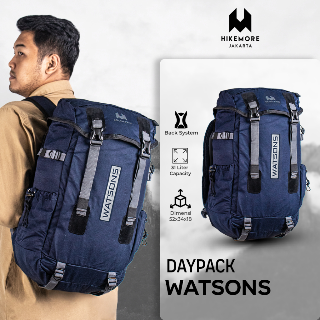 Tas Punggung Ransel Daypack Traveling Hikemore Watsons Original