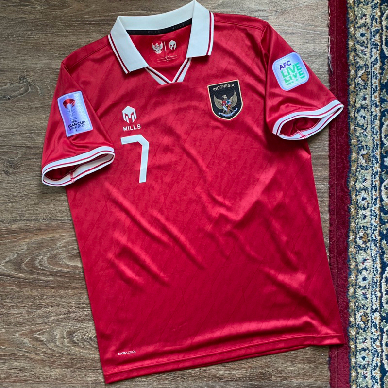 Jersey Timnas Indonesia Original Mills 2022/2024 Marselino Size Large