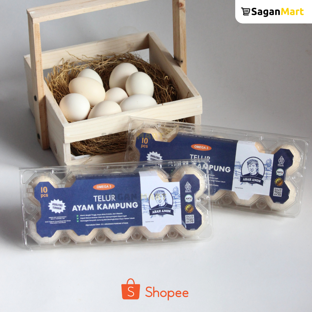 

GRA Telur Ayam Kampung Omega Abah Anom 10 Pcs