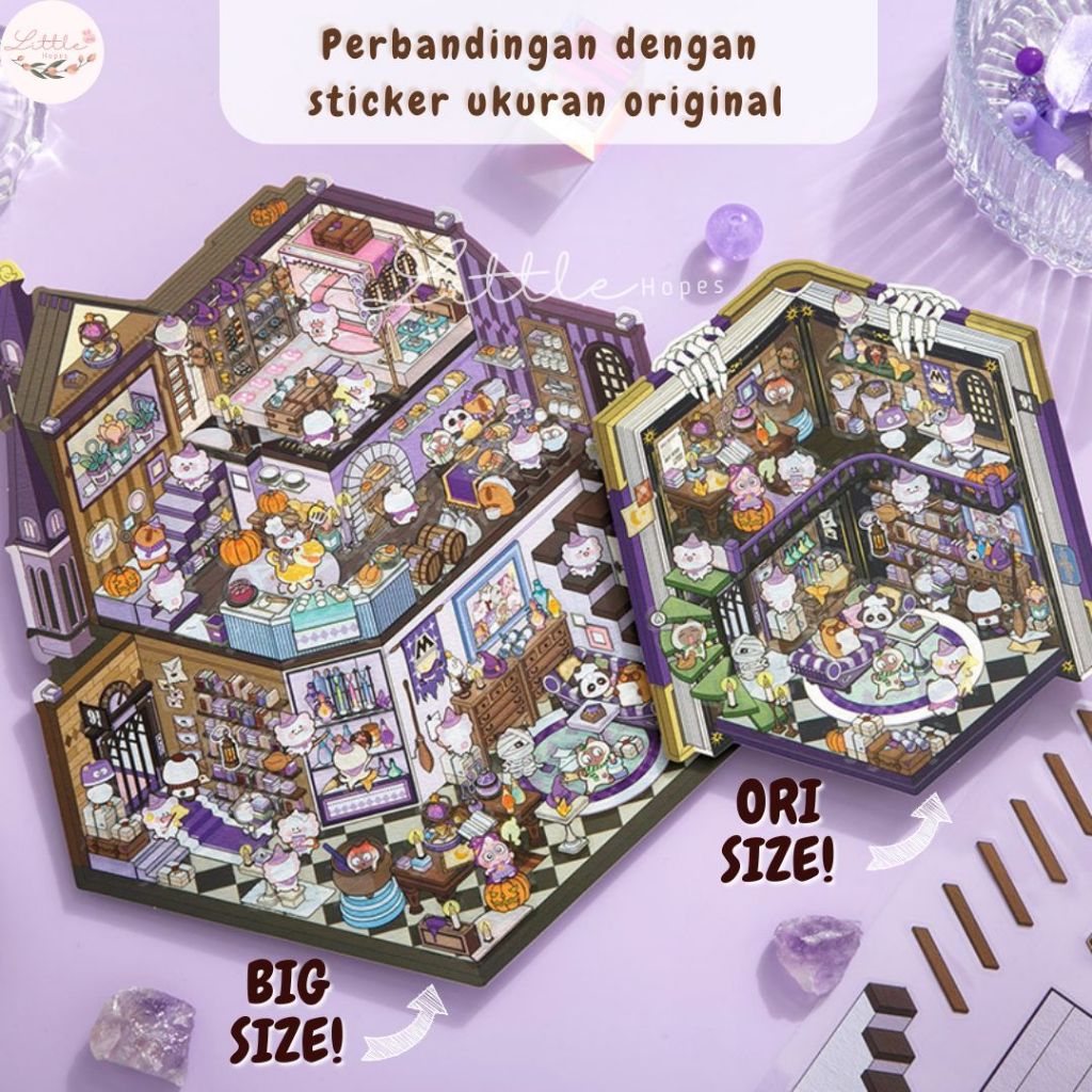

HJK BIG SIZE STICKER 3D Premium Satisfying Decoration Landscaping Creative Mainan Anak Lucu Korea