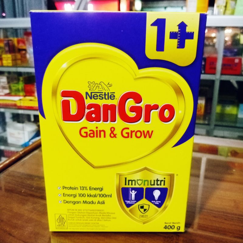 

DanGro Gain & Grow 1+ Susu untuk kejar tumbuh anak usia 1+ (400gr)