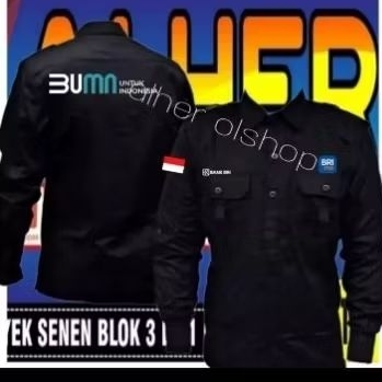 Kemeja bordir BUMN Bank BRI kemeja BUMN Bank BRI baju BUMN Bank BRI seragam BUMN Bank BRI Pdh BUMN B