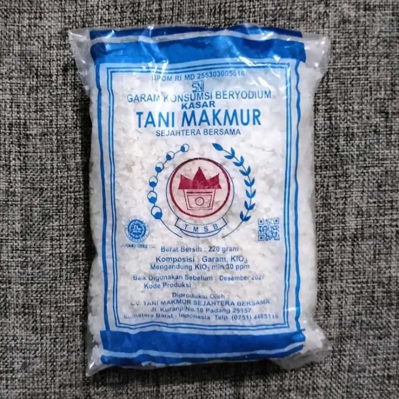 

GARAM KONSUMSI BERYODIUM (kasar) Tani Makmur 220gr