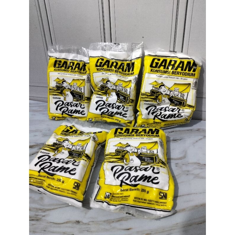 

Garam pasar rame beryodium berat 250 g(5pcs)