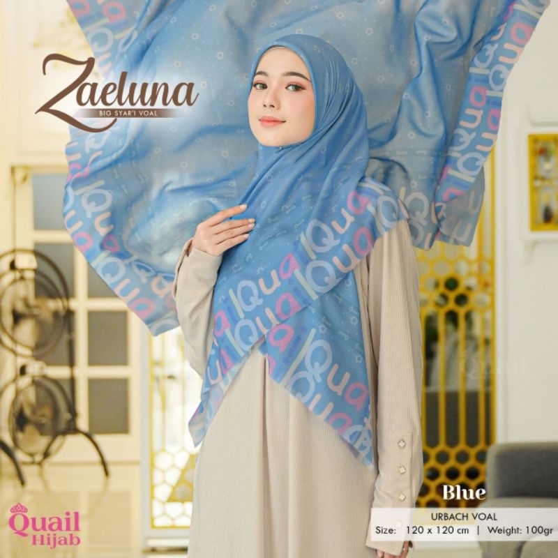 Square Zaeluna by Quail Hijab | Hijab Jumbo | Hijab Segi Empat