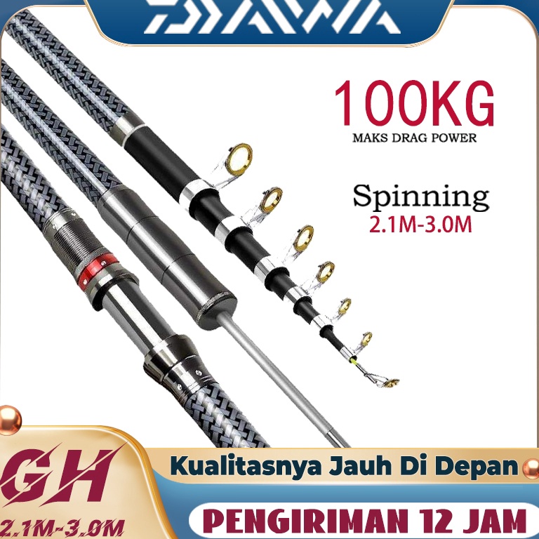 Tidak Diragukan DAWAI Pancing 21m36m Carbon Fiber Spinning Rod Joran Pancing Alat Memancing Ringan d