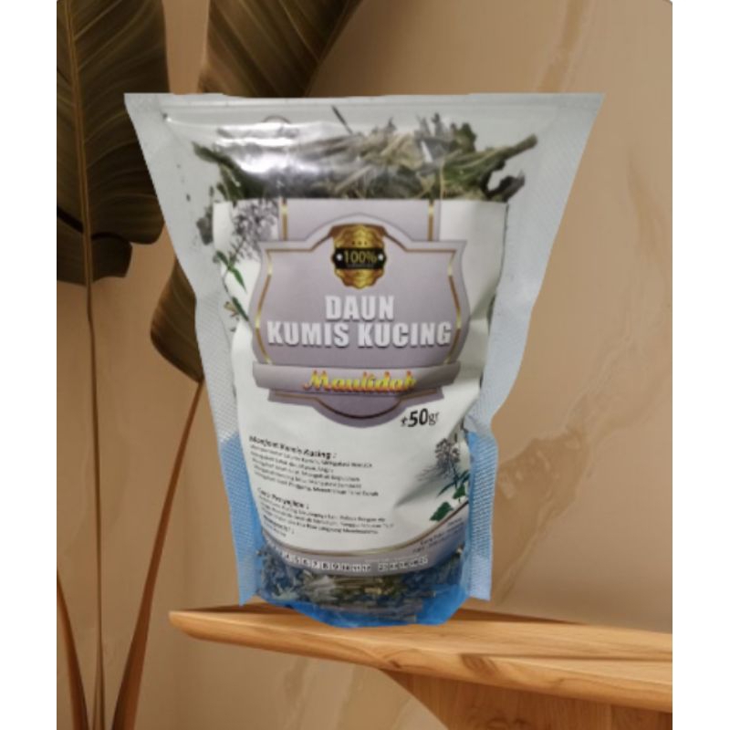 

Teh Daun Kumis Kucing//Teh herbal daun kumis kucing isi 50 gram