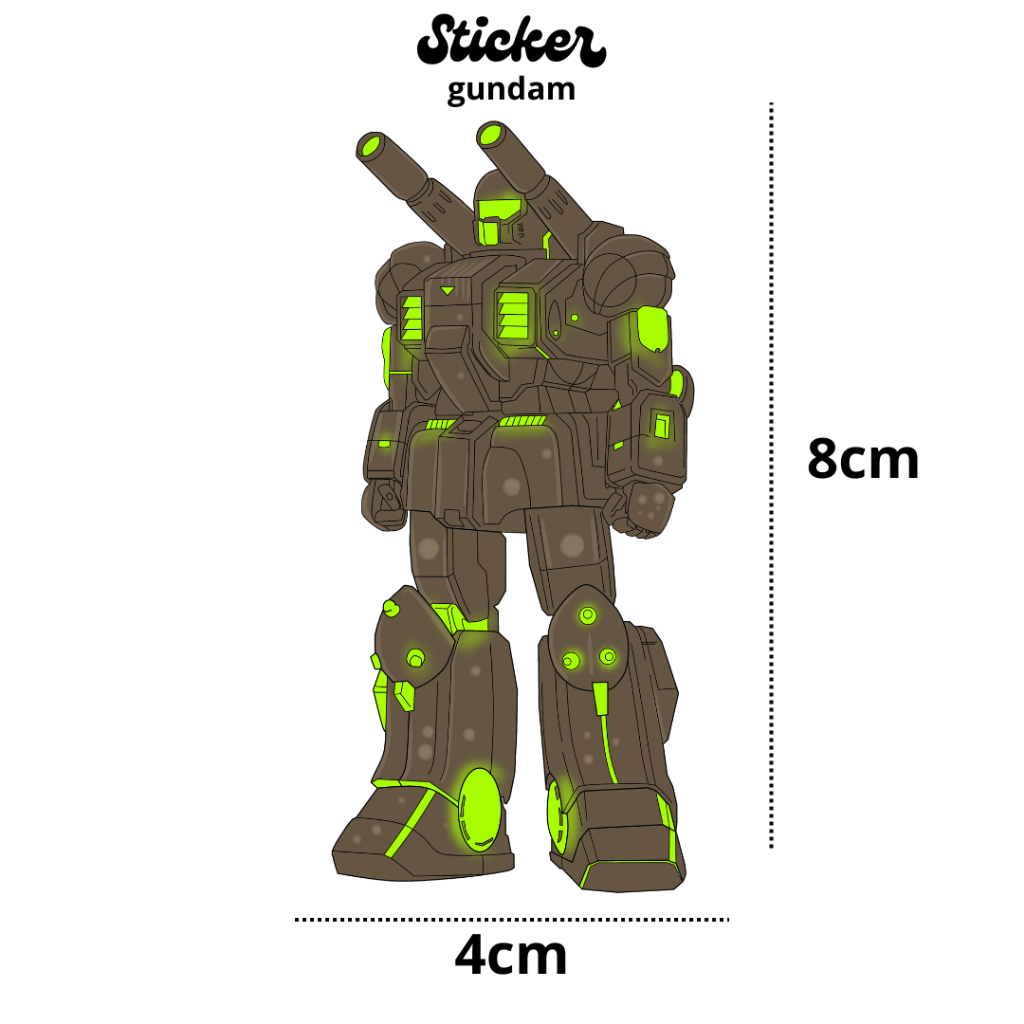 

Gundam stiker vinyl glosy