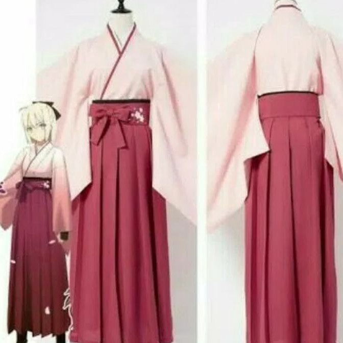berkualitas yukata kimono sakura saber baju adat tradisional Jepang costume kostum