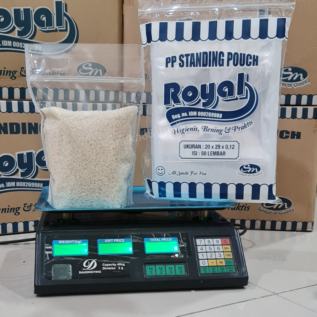 50pcs Standing Pouch 20x29cm Ziplock Pouch - Standing Pouch Clear Zipplock Sealer Makanan Ringan