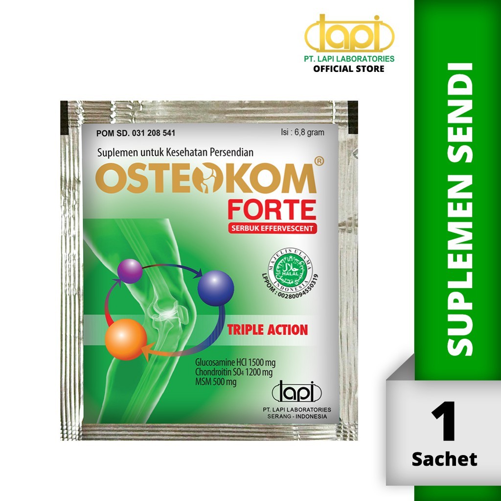 OSTEOKOM FORTE SERBUK EFERVENSEN 1 SACH SUPLEMEN SENDI