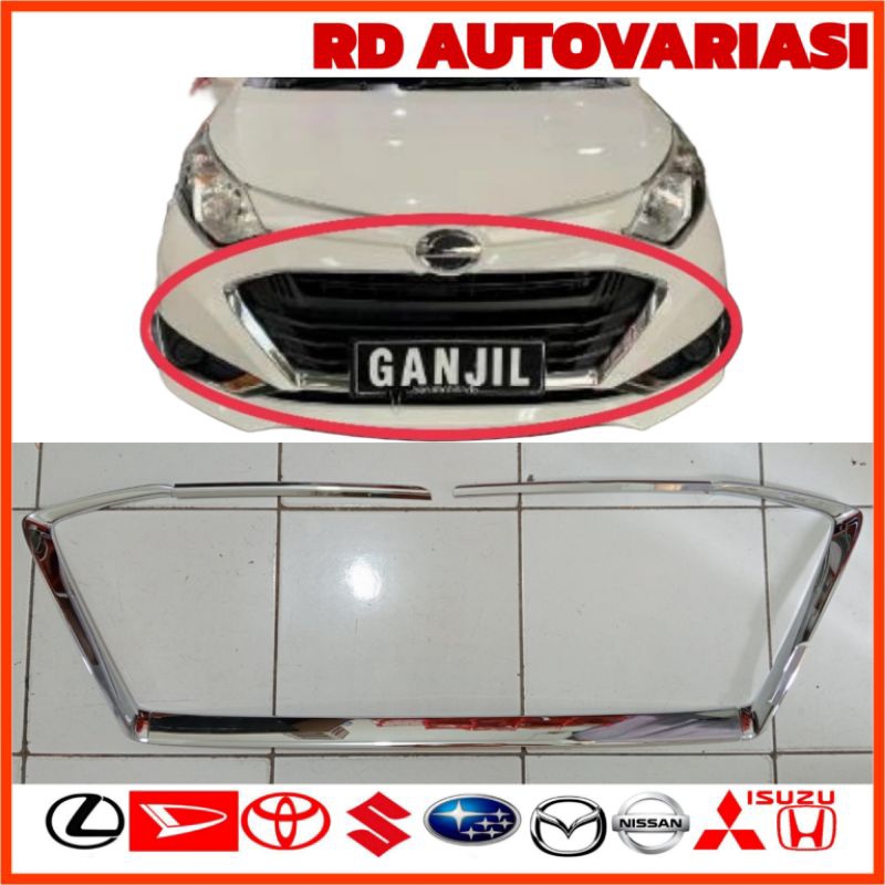 LIST LIS GRILL BEMPER DEPAN DAIHATSU SIGRA SET CHROME ORIGINAL