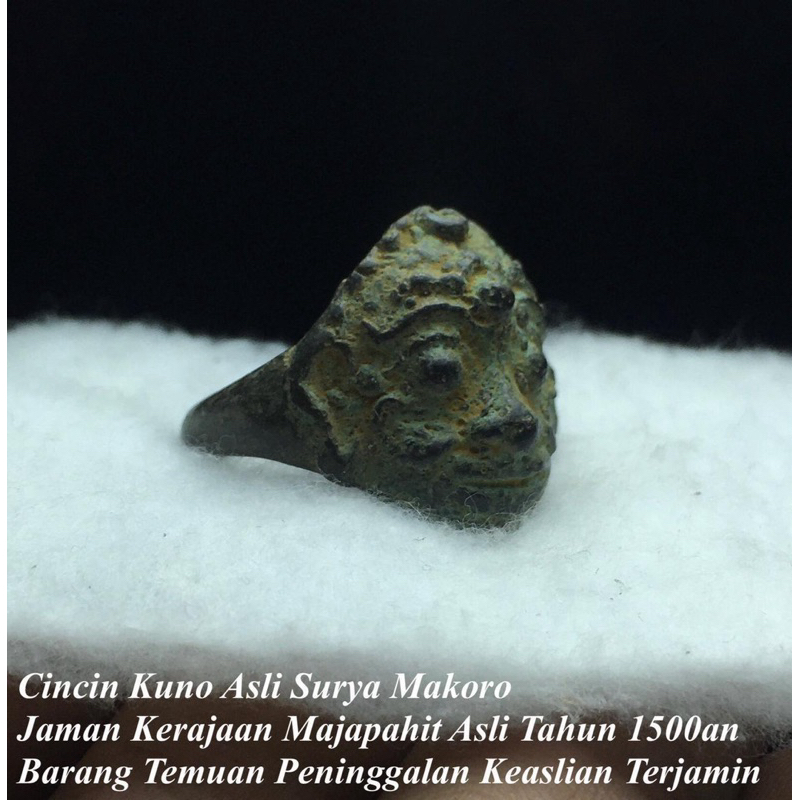 Cincin Perunggu Kuno Majapahit 1500M Asli Surya Makoro