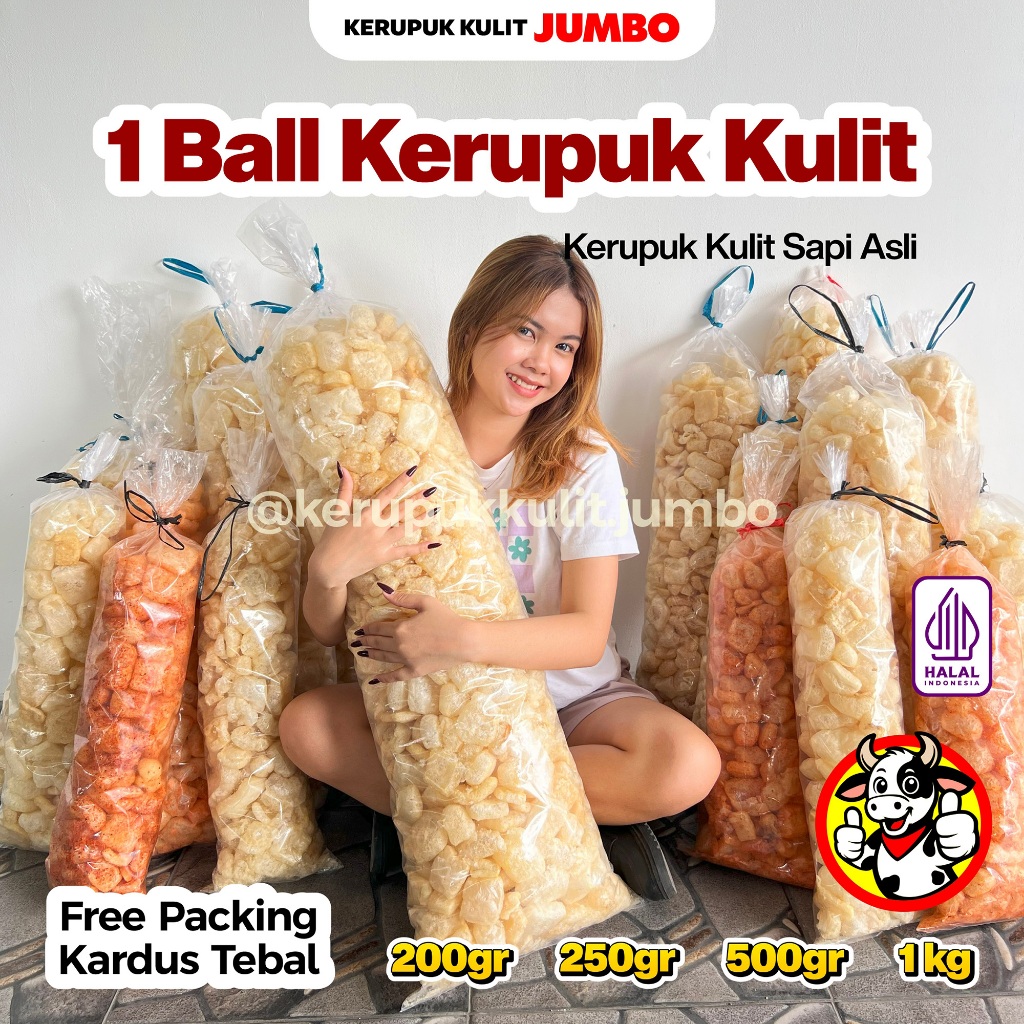 

Kerupuk Kulit Sapi Dorokdok 250gr Asli Halal Aneka Rasa Original Gurih Renyah