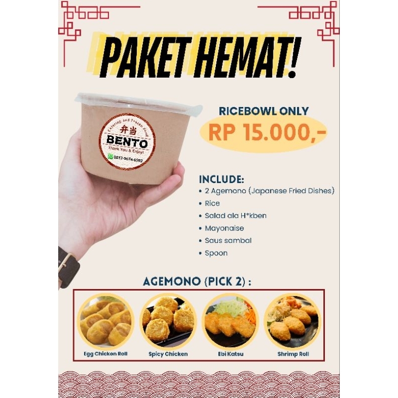 

Paket Hemat Ricebowl Bento