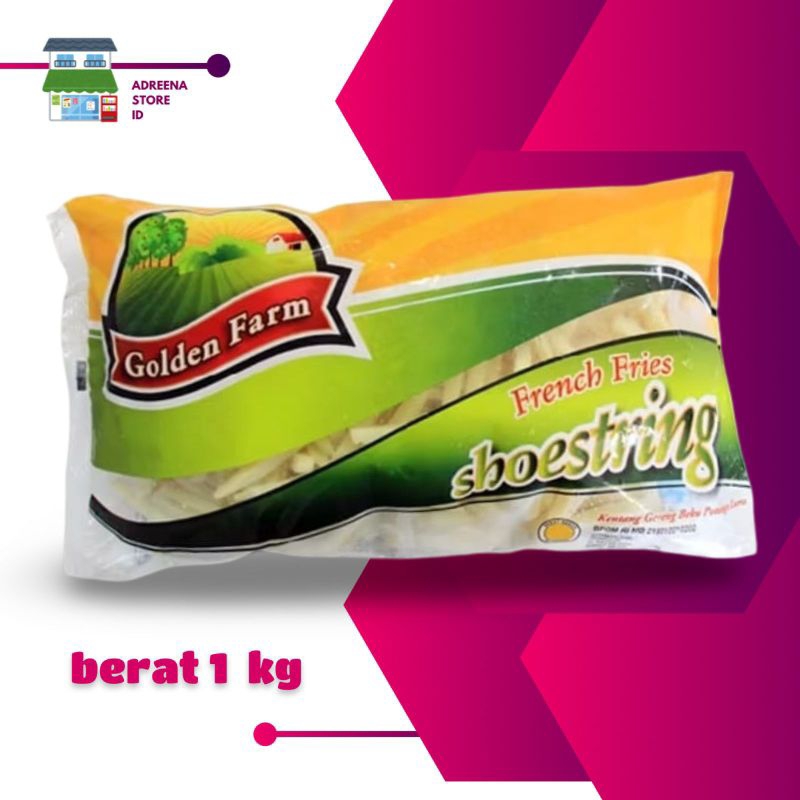

KENTANG GOLDEN FARM SHOESTRING BERAT 1 kg PROMO FROZEN FOOD