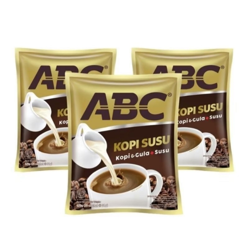 

Kopi Susu ABC 1 renceng isi 5 bungkus