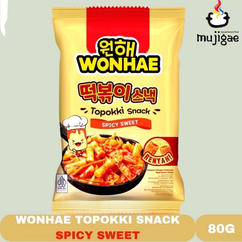 

MUJIGAE WONHAE Topoky snack spicy sweet 80 gram