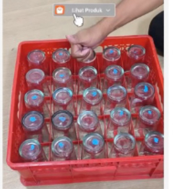 KRAT GELAS PUTIH COKLAT KECIL RT MERK GAJAH | Tempat Gelas krat isi 25 gelas | TATAKAN Wadah Gelas K