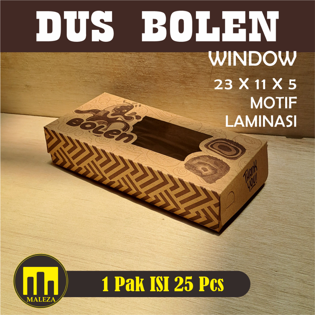 Dus Bolen/Box Bolen/Kotak Bolen/Kemasan Bolen 23x11x5 Isi 25 Pcs