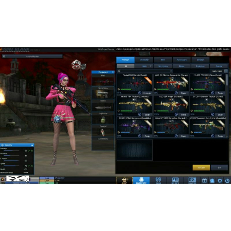 CHAR AKUN PB / POINT BLANK B5 HERO | SULTAN