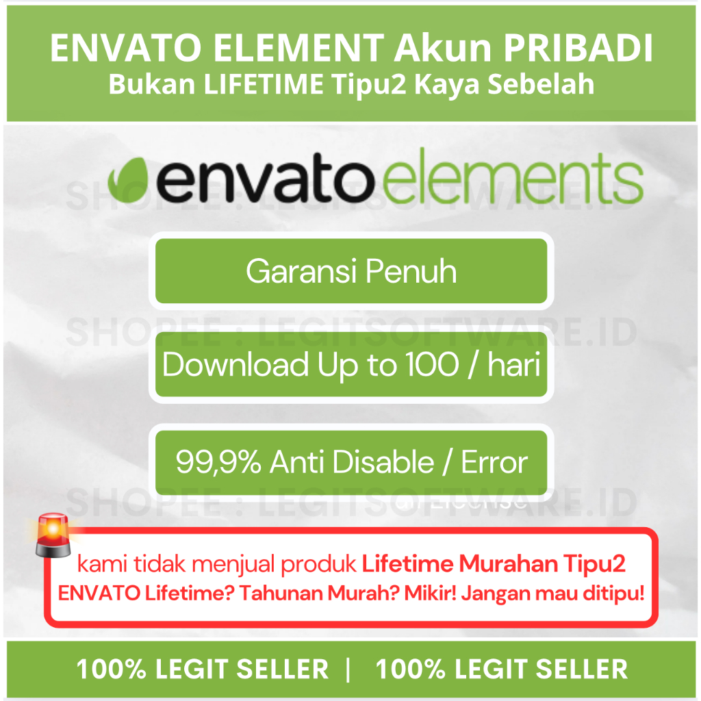 Envato Element Premium - Mingguan, Bulanan, Full Garansi 99% Anti ERROR