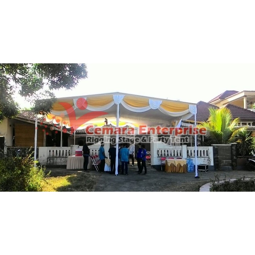 TENDA PESTA / TENDA ACARA UKURAN 5M X 5M PAKET LENGKAP