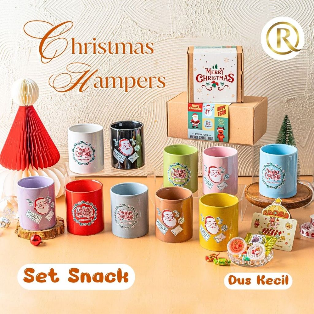 

Christmas Hampers Snack Set Gelas NK Gift Hadiah Souvenir Natal Dus Kotak