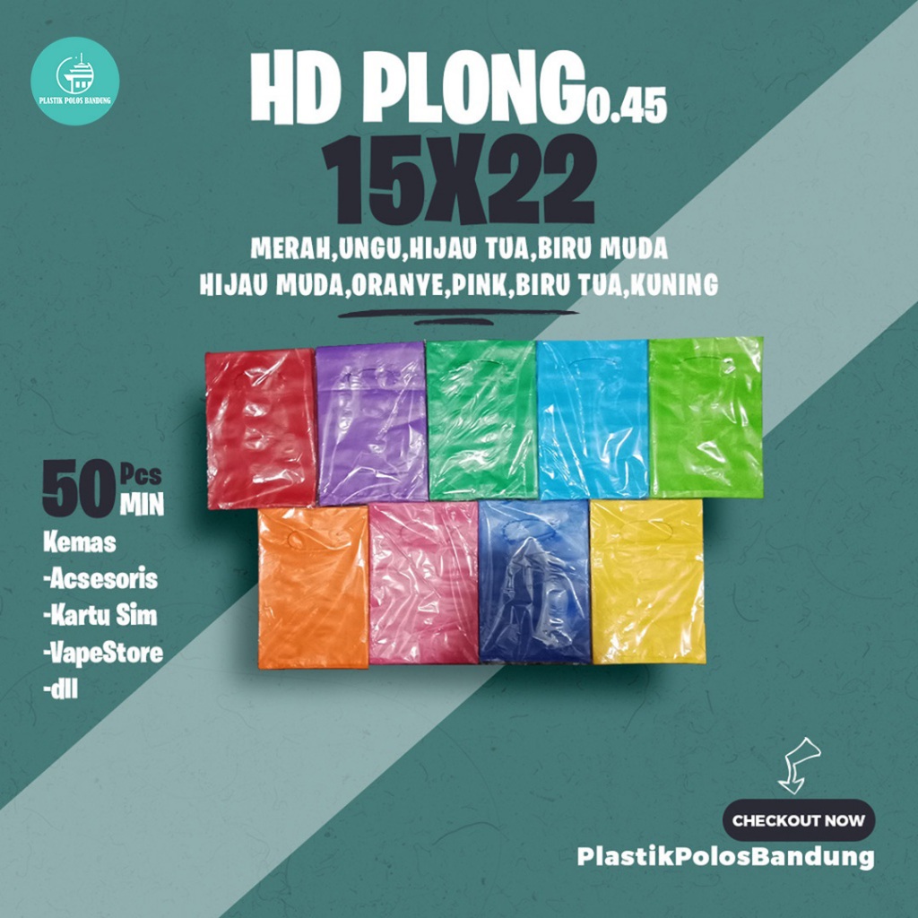 Plastik Hd Plong 15x22 1 pack isi 100 Lembar/Pcs Untuk Kemas Acsesoris, Kartu Hape, VapeStore
